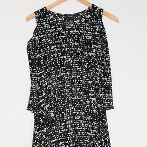 Alfani black/white tunic top